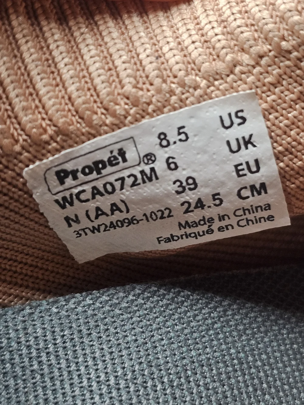 Propét Sachi Slip-On Sneaker Apricot Knit Leopard Accent Comfort Shoes 8.5